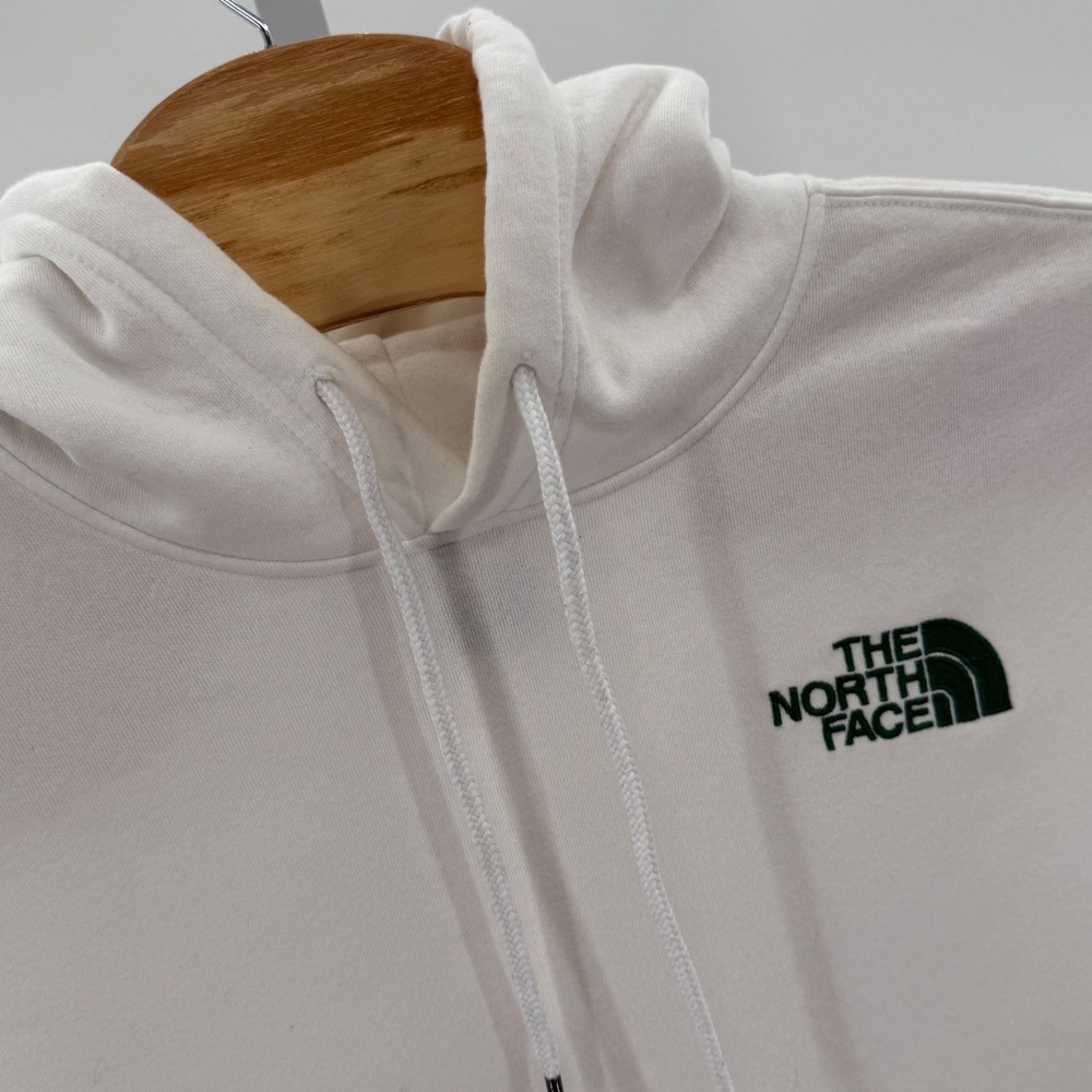 The North Face Hoodie TNF Pullover Climbing‎ Graphic Logo White Green Small